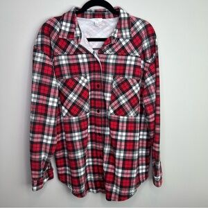 Red‎ flennel shacket size large